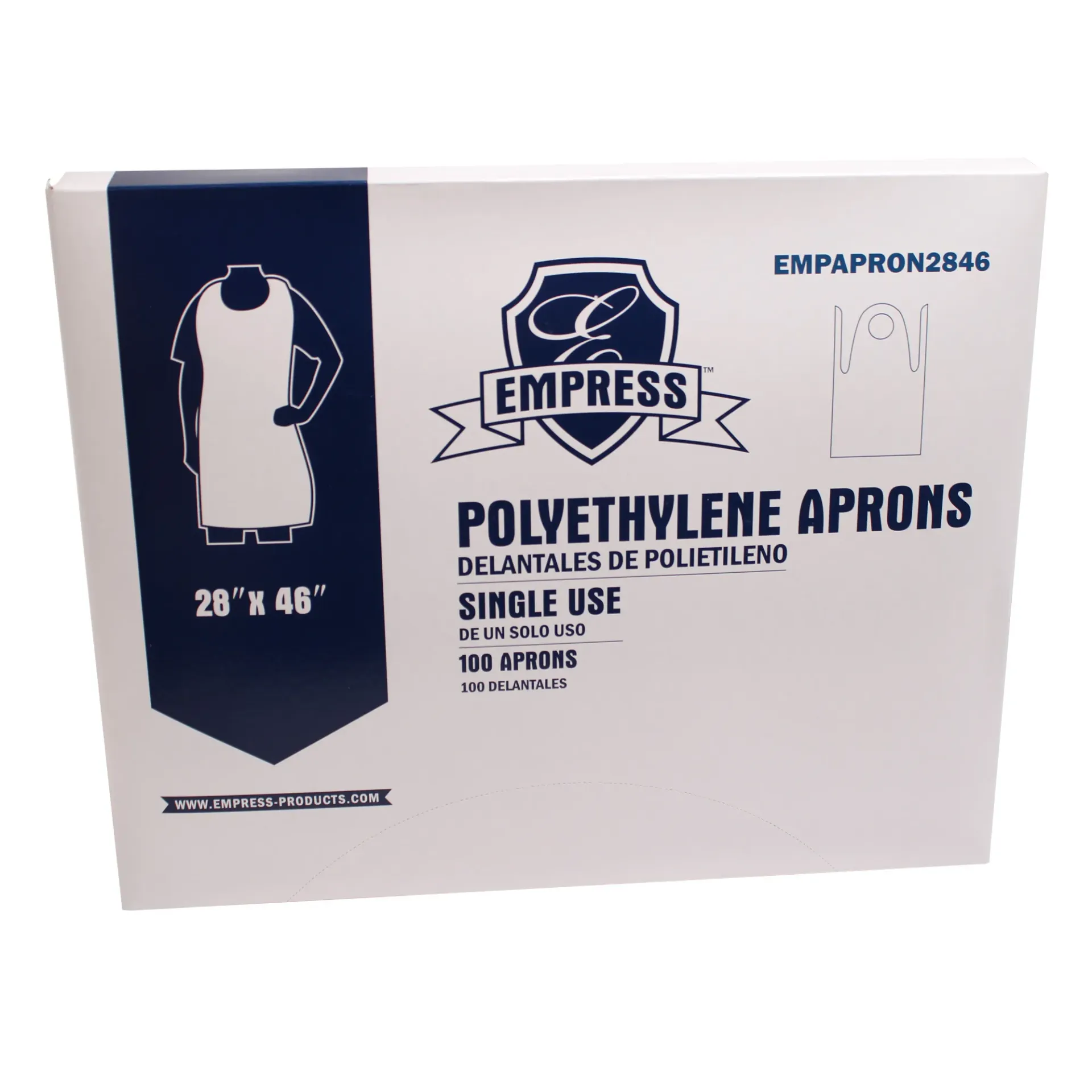 28x46” POLYETHYLENE APRON 10/100CT