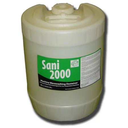 SANI 2000 LOW TEMP CHLORINATED WAREWASHING DESTAINER 5GL