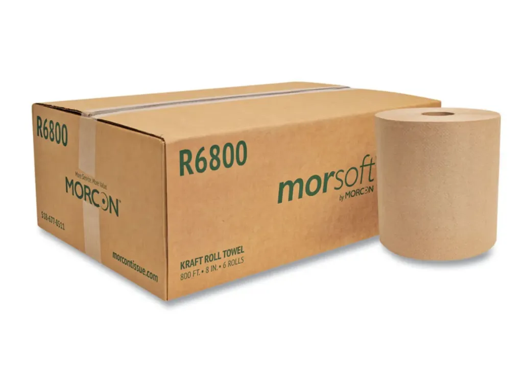 8" HARDWOUND TOWEL KRAFT 6CT