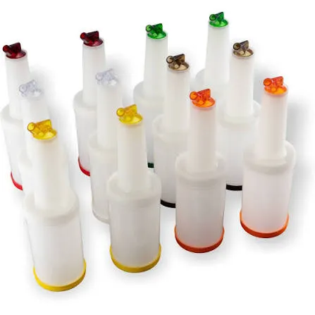 1QT STORE N' POUR CONTAINER SET W/ ASSORTED CAPS 12CT